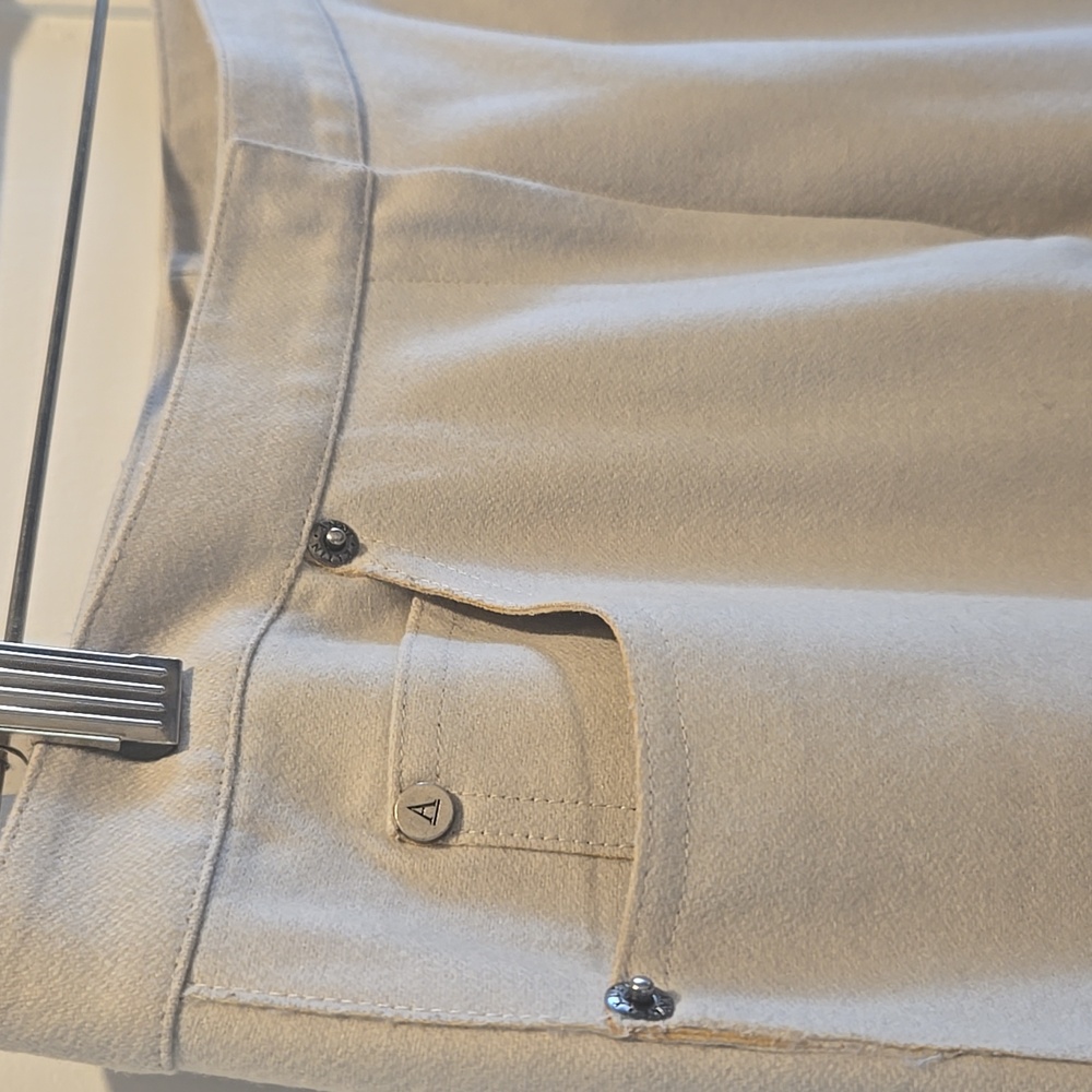 Anne Klein Wool Blend Cream Trousers